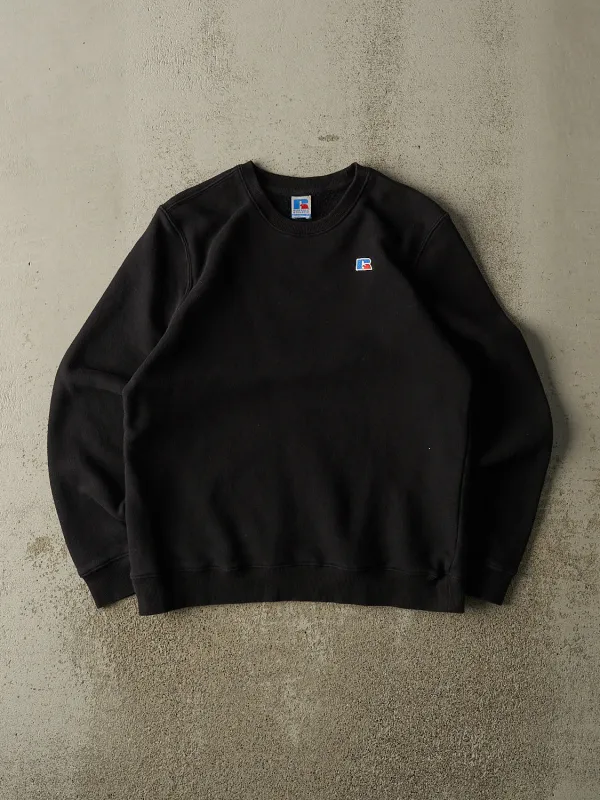 Vintage Y2K Black Russell Athletic Embroidered Crewneck (S/M) sold by Rebalance Vintage