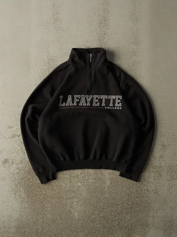 Vintage 90s Black Lafayette College Quarter Zip Sweater (S/M) sold by Rebalance Vintage