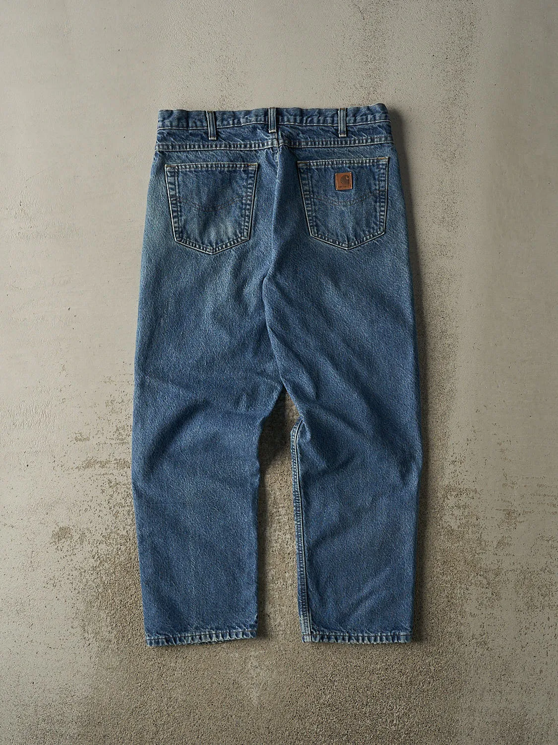 Vintage 90s Mid Wash Carhartt Flannel Lined Jeans (35x29) sold by Rebalance Vintage product image thumbnail 2