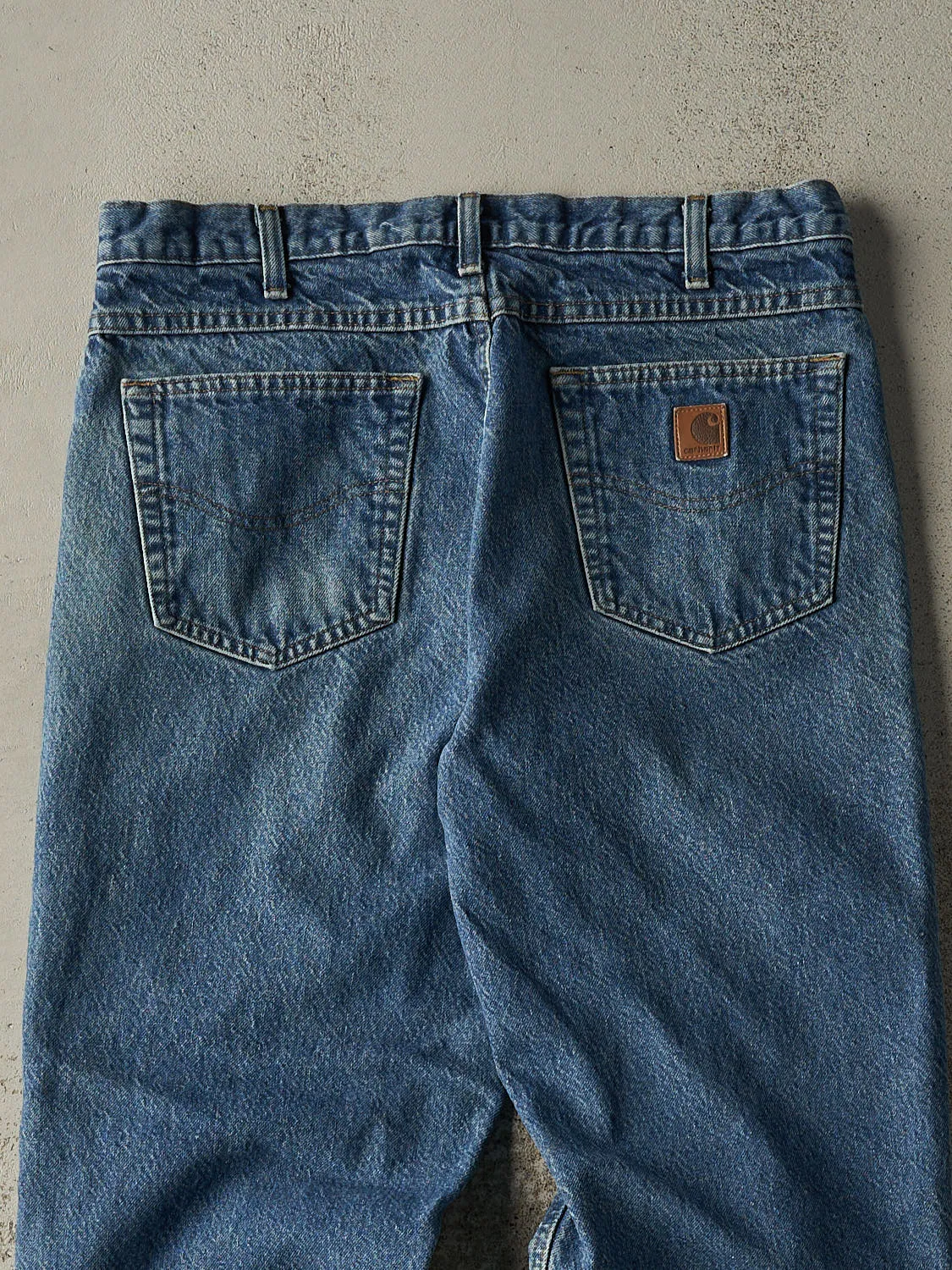 Vintage 90s Mid Wash Carhartt Flannel Lined Jeans (35x29) sold by Rebalance Vintage product image thumbnail 4
