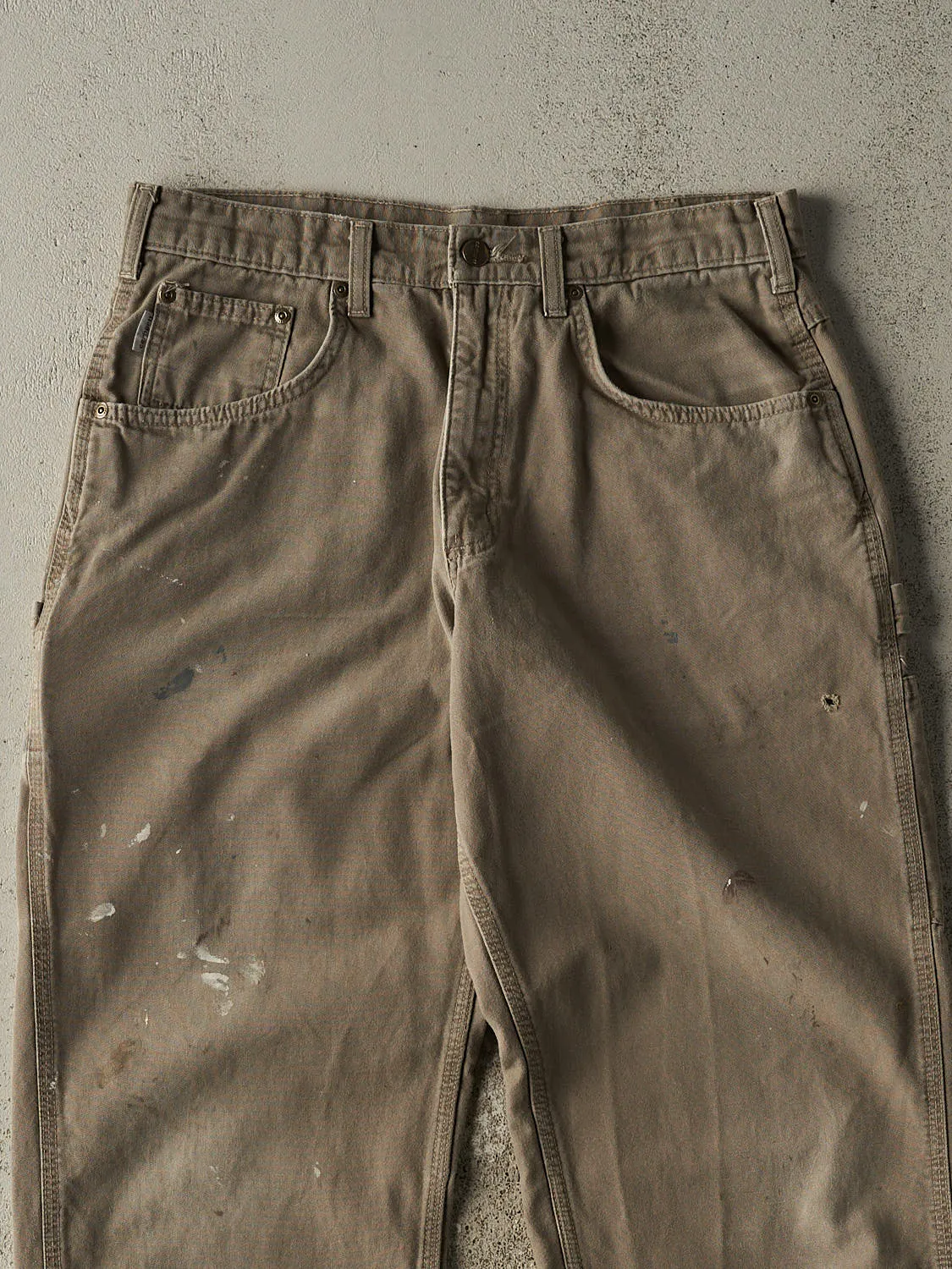 Vintage Y2K Sun Faded Brown Carhartt Carpenter Pants (33x29.5) sold by Rebalance Vintage product image thumbnail 4