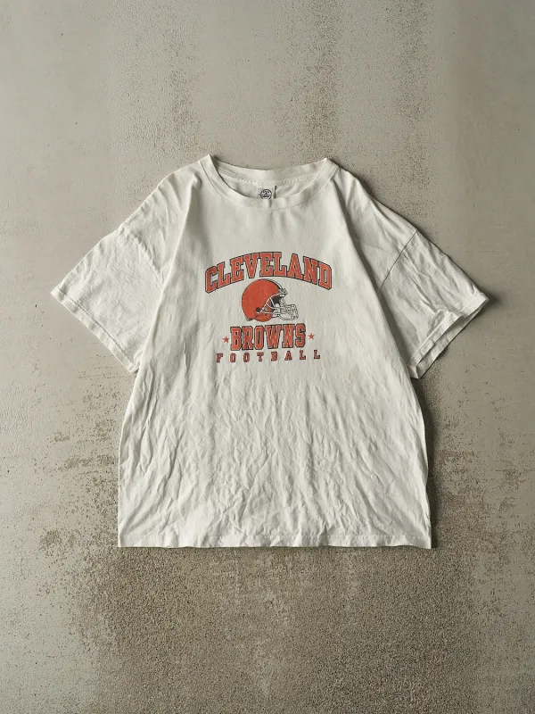Vintage Y2K White Cleveland Browns Tee (L) sold by Rebalance Vintage