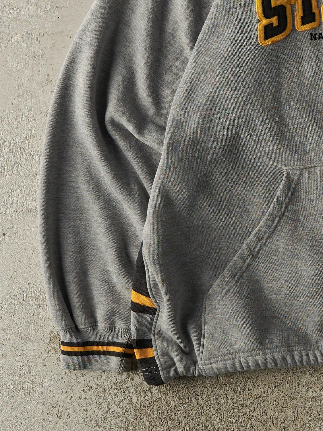 Vintage Y2K Grey Pittsburgh Steelers Quarter Zip Hoodie (XL/XXL) sold by Rebalance Vintage product image thumbnail 3