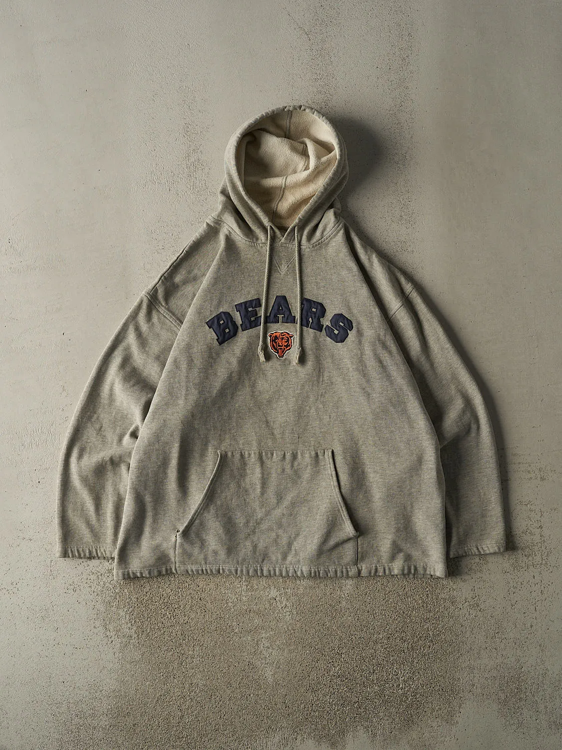 Vintage 90s Grey Chicago Bears Embroidered Hoodie (XXL/XXXL) sold by Rebalance Vintage
