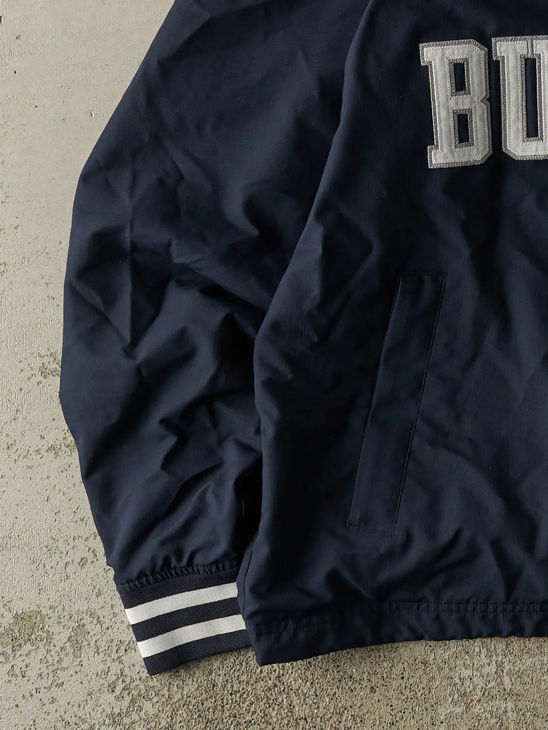 Vintage Y2K Navy Blue Champion Butler Quarter Zip Windbreaker Jacket (L) sold by Rebalance Vintage product image thumbnail 3