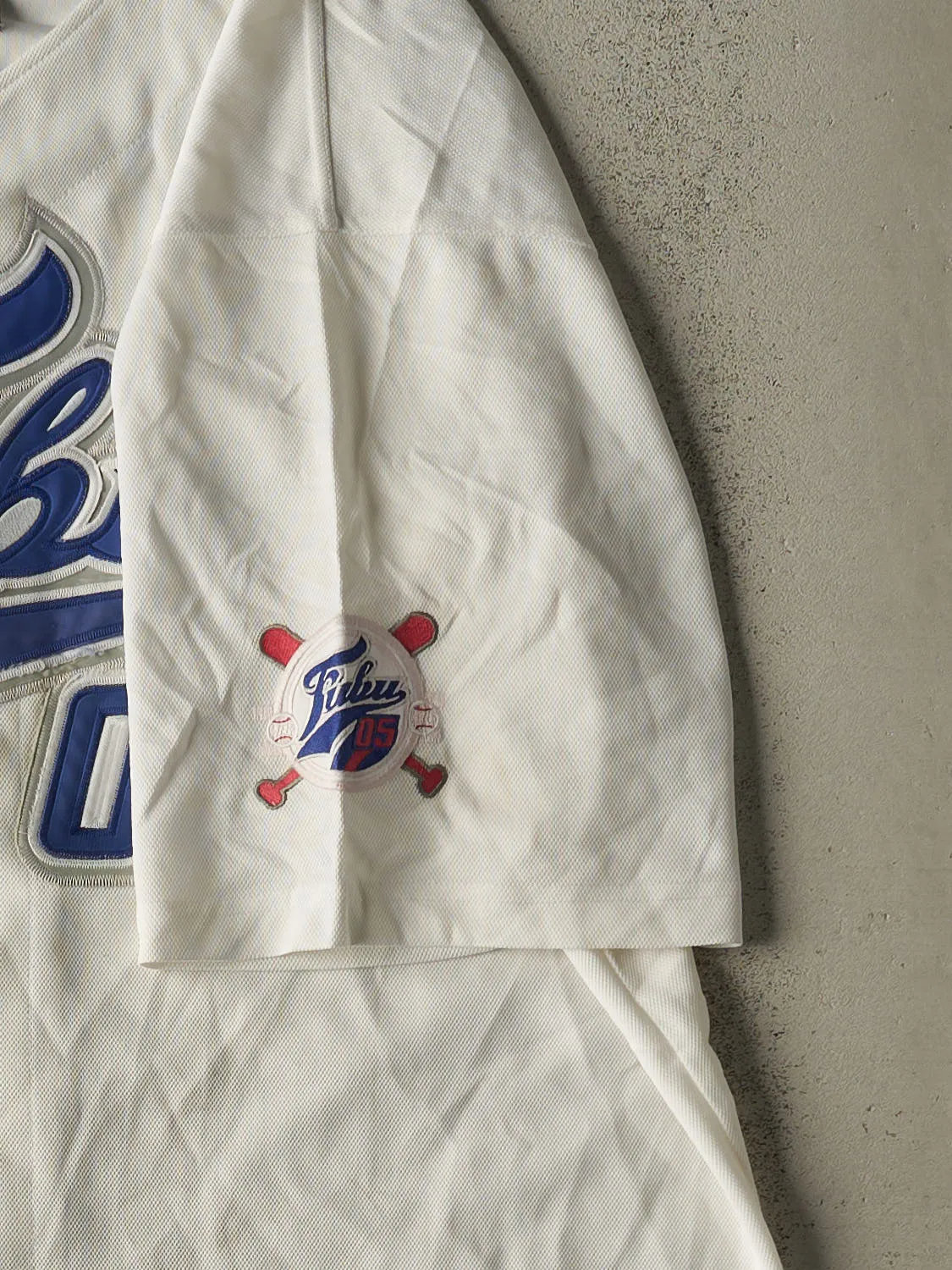 Vintage Y2K White Fubu Baseball Jersey (XXL/XXXL) sold by Rebalance Vintage product image thumbnail 4