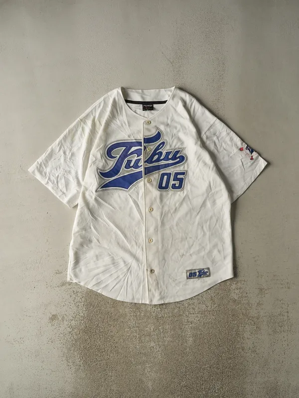 Vintage Y2K White Fubu Baseball Jersey (XXL/XXXL) sold by Rebalance Vintage