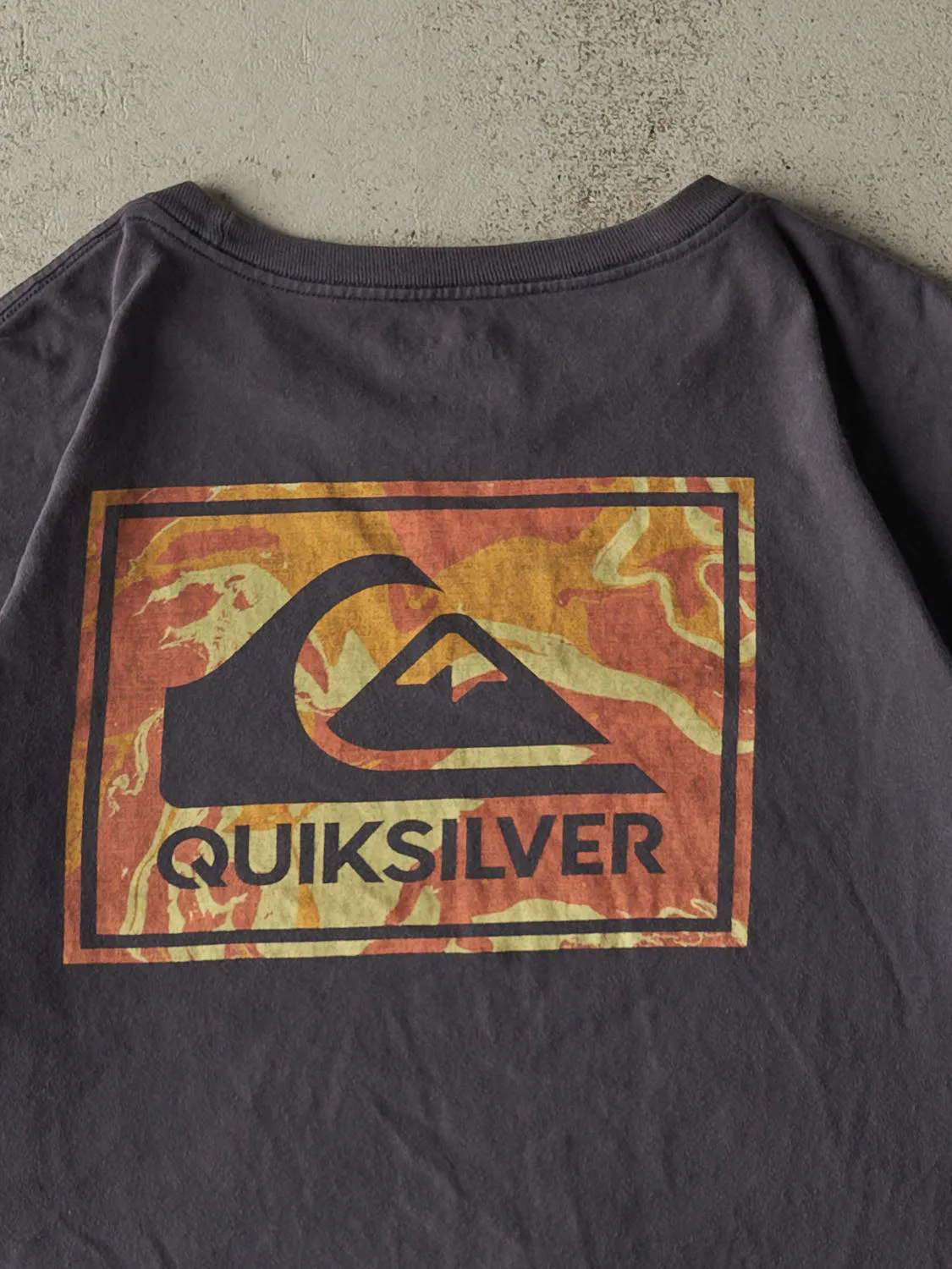 Vintage Y2K Navy Blue Quiksilver Tee (L/XL) sold by Rebalance Vintage product image thumbnail 4