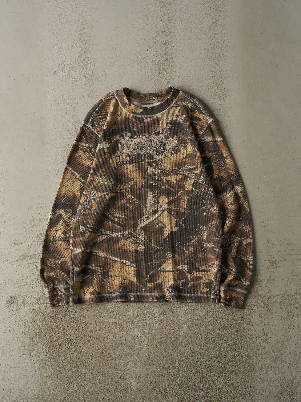 Vintage Y2K Camo Thermal Long Sleeve (L) made by Rebalance Vintage