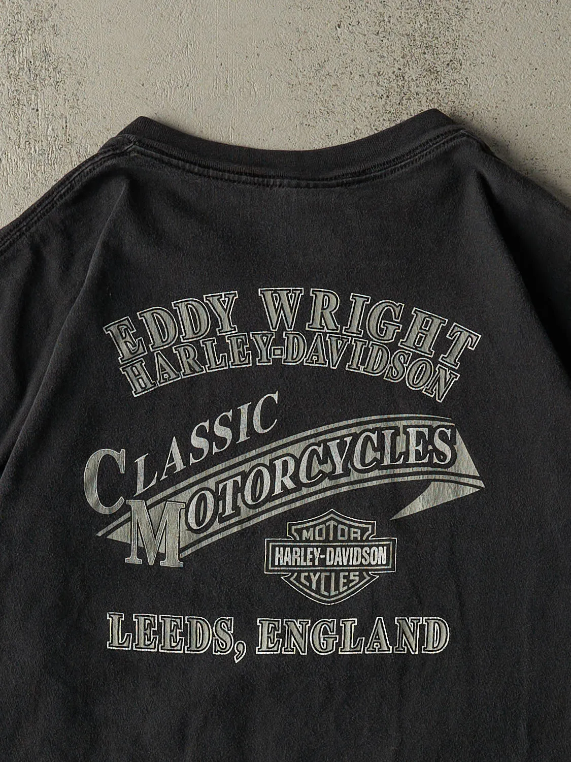 Vintage 03' Black Harley Davidson Leeds England Tee (XL/XXL) sold by Rebalance Vintage product image thumbnail 4