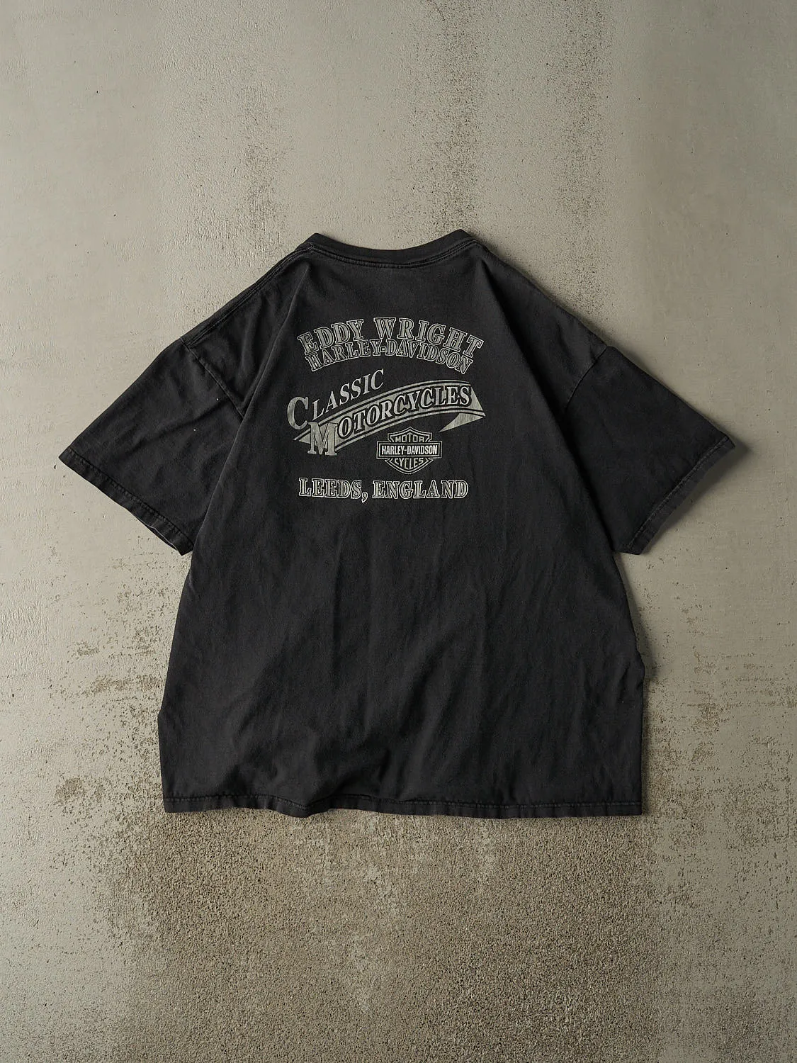 Vintage 03' Black Harley Davidson Leeds England Tee (XL/XXL) sold by Rebalance Vintage product image thumbnail 2