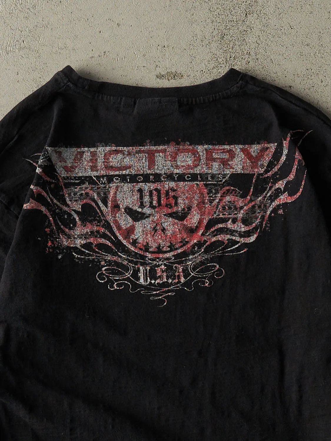 Vintage Y2K Black Victory Motorcycles Long Sleeve (S/M) sold by Rebalance Vintage product image thumbnail 4