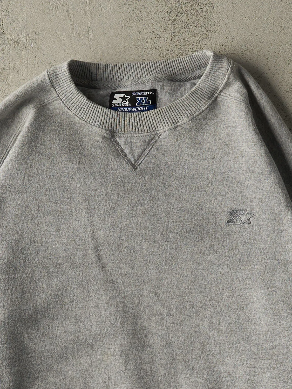 Vintage Y2K Grey Starter Embroidered Crewneck (L/XL) sold by Rebalance Vintage product image thumbnail 2