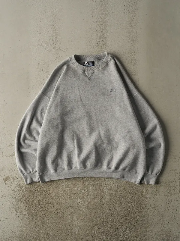 Vintage Y2K Grey Starter Embroidered Crewneck (L/XL) sold by Rebalance Vintage