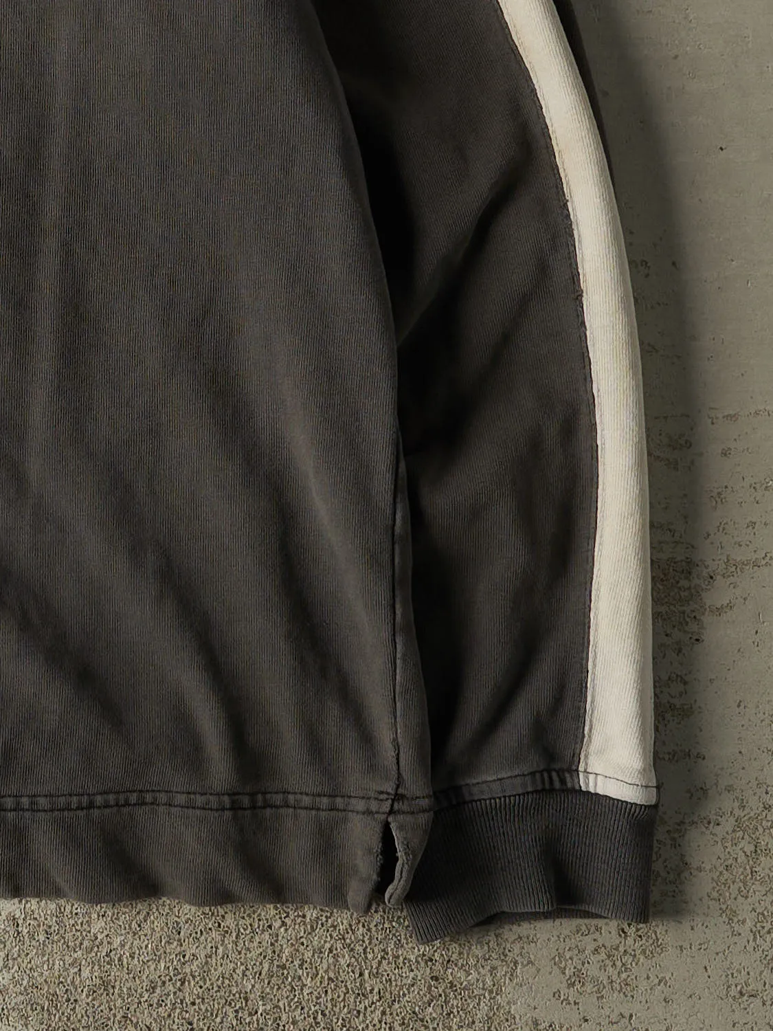 Vintage Y2K Charcoal Grey Roots Athletics Quarter Zip Sweater (XL) sold by Rebalance Vintage product image thumbnail 4
