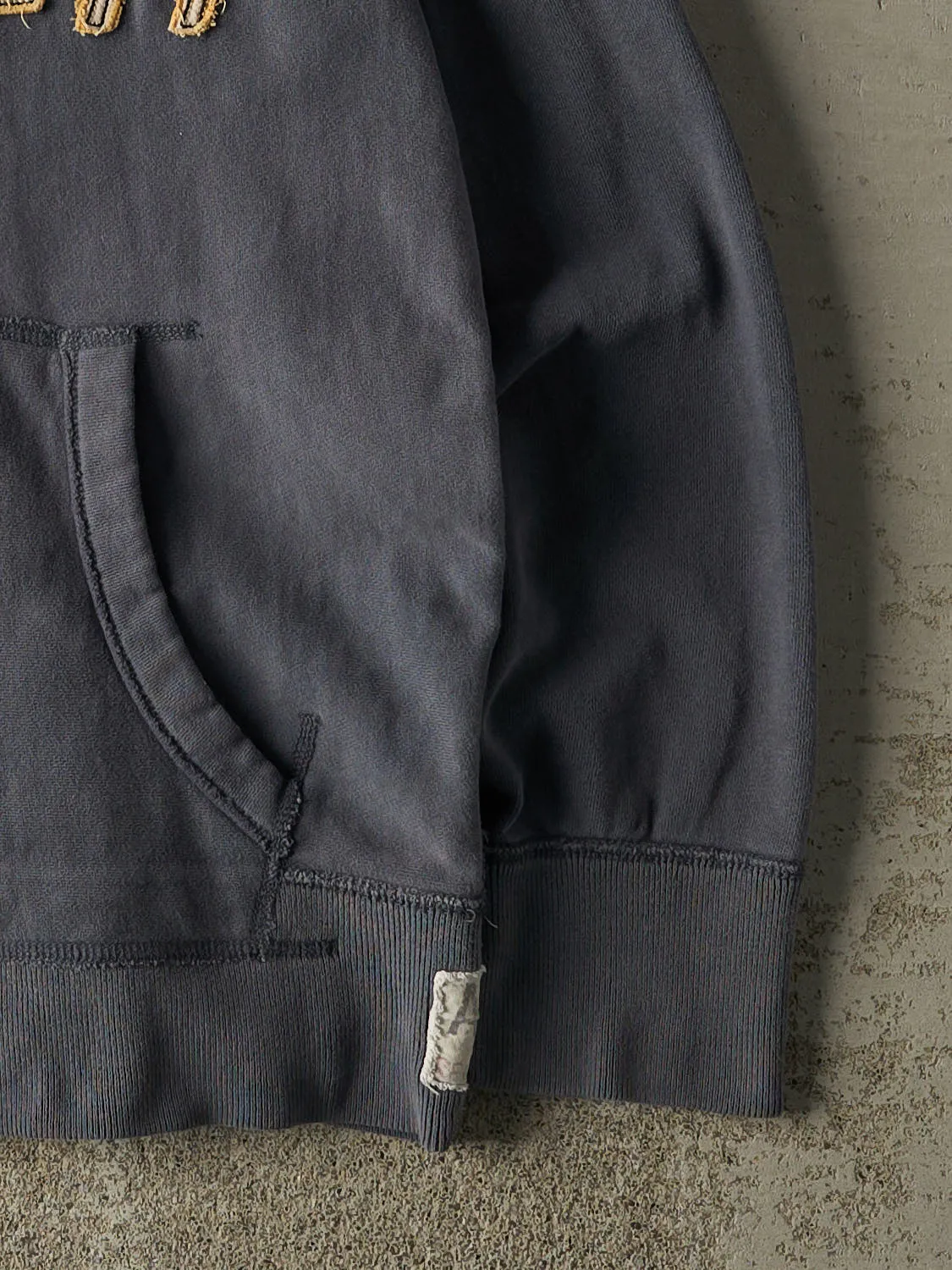 Vintage Y2K Sun Faded Navy American Eagle Quarter Zip Hoodie (M) sold by Rebalance Vintage product image thumbnail 3