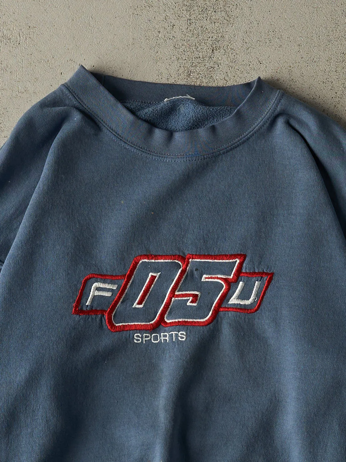 Vintage Y2K Slate Blue Fubu Embroidered Crewneck (M/L) sold by Rebalance Vintage product image thumbnail 2