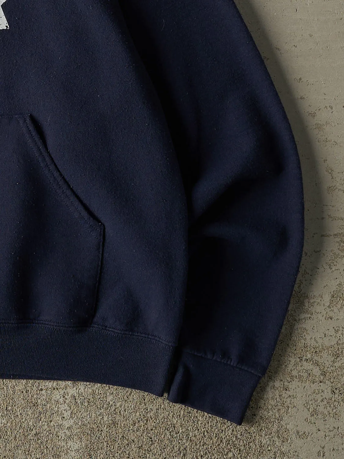 Vintage Y2K Navy Blue Fox Racing "Go Fox Yourself" Slogan Hoodie (S/M) sold by Rebalance Vintage product image thumbnail 4