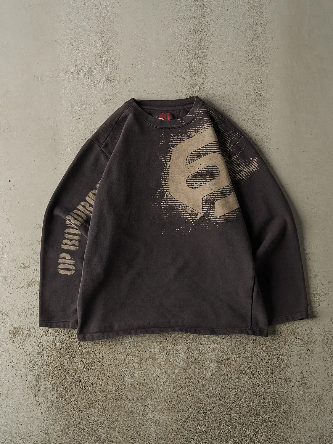 Vintage Y2K Faded Black Ocean Pacific Crewneck (M) sold by Rebalance Vintage