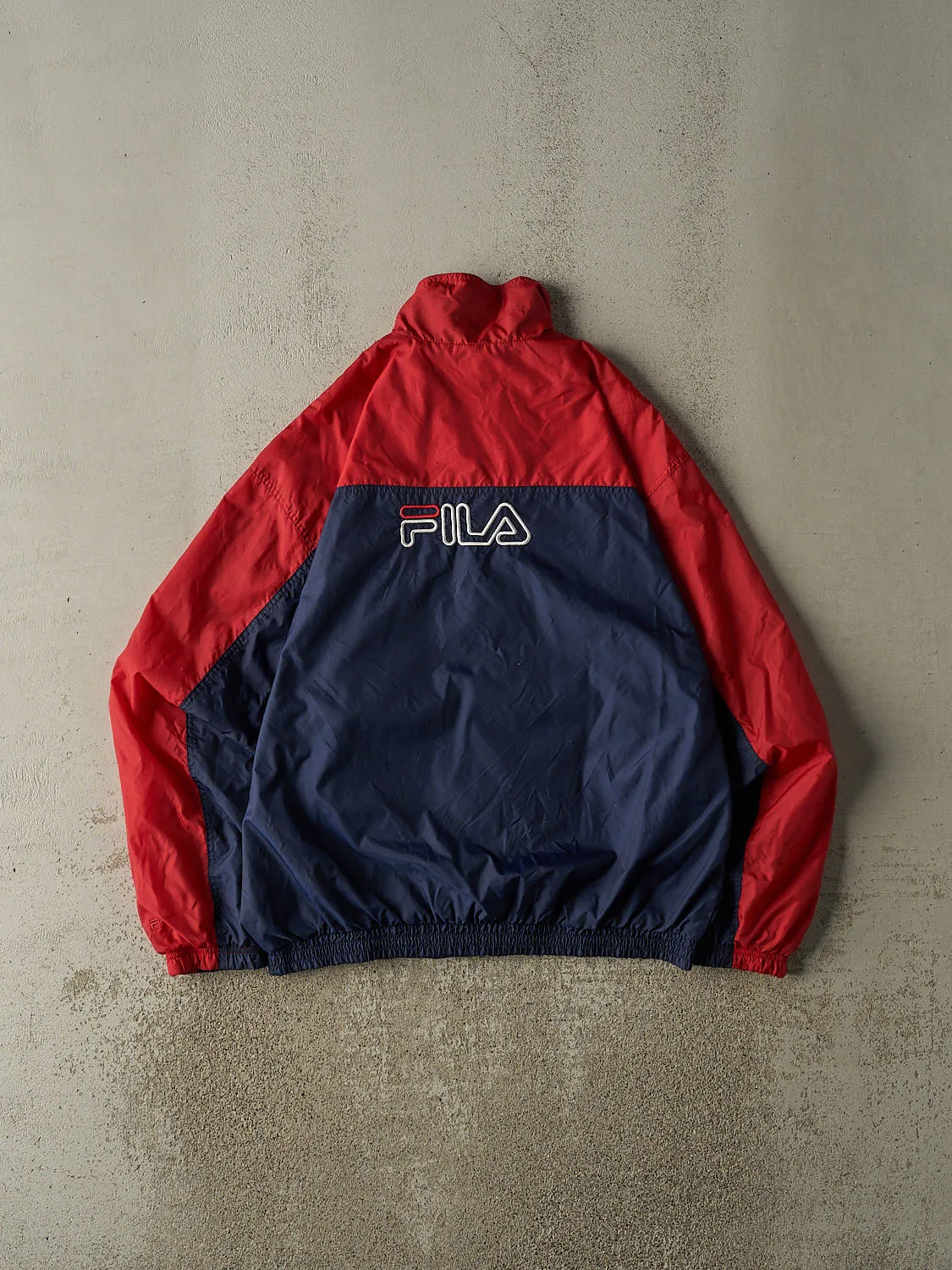 Vintage Y2K Navy Blue & Red Fila Windbreaker Jacket (M/L) sold by Rebalance Vintage product image thumbnail 2