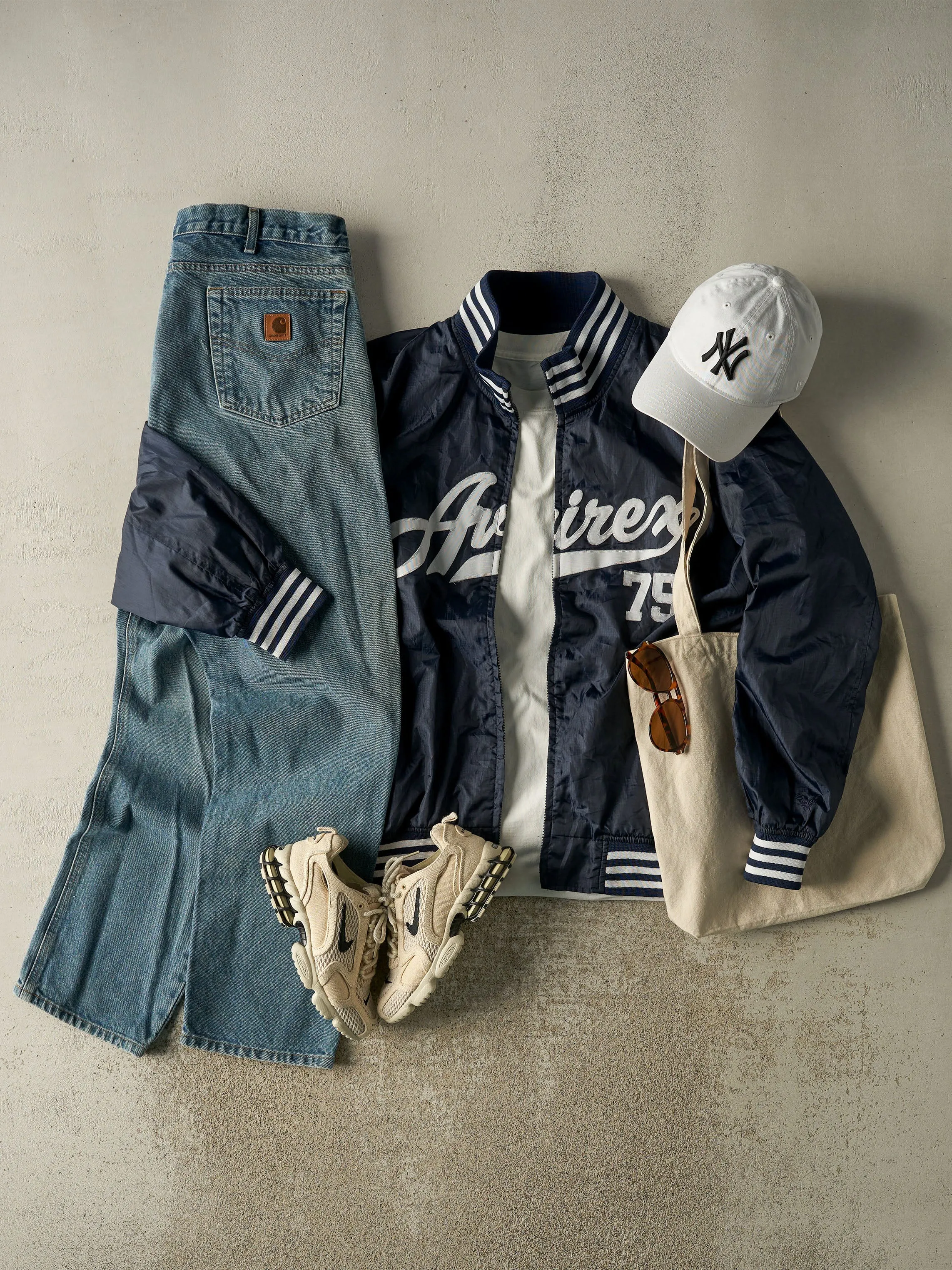 Vintage Y2K Navy Blue Avirex Windbreaker Jacket (XL) sold by Rebalance Vintage product image thumbnail 2