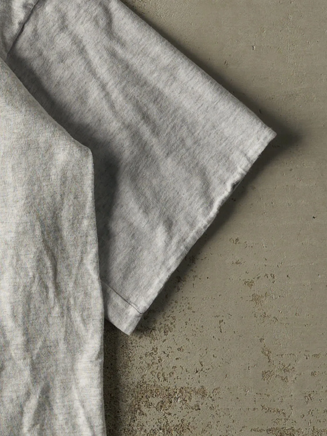 Vintage 90s Heather Grey San Antonio Texas Embroidered Double Neck Tee (L/XL) sold by Rebalance Vintage product image thumbnail 4