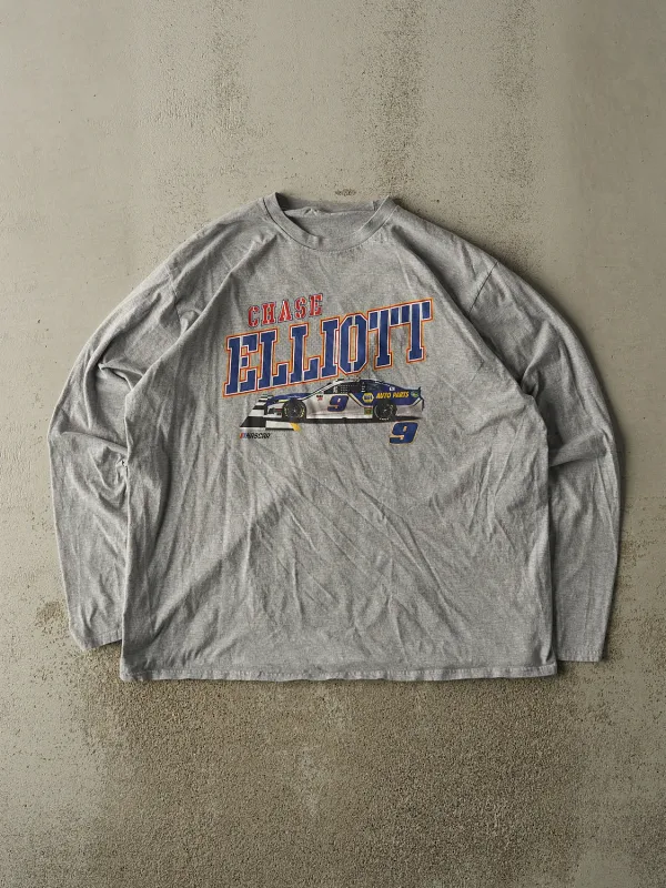 Vintage Y2K Grey Chase Elliot Nascar Long Sleeve (L/XL) sold by Rebalance Vintage