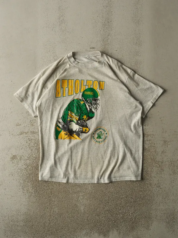 Vintage 80s Heather Grey Atholton Champions Tee (L/XL) sold by Rebalance Vintage