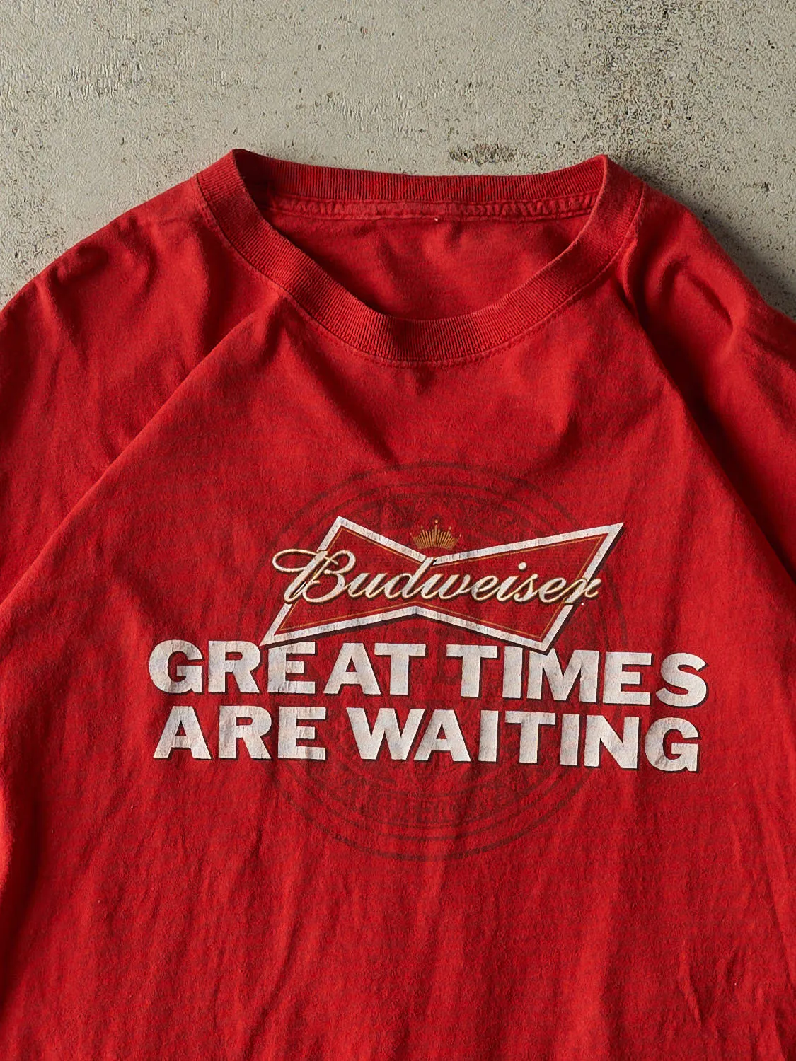Vintage Y2K Red Budweiser "Great Times Are Waiting" Tee (L/XL) sold by Rebalance Vintage product image thumbnail 2