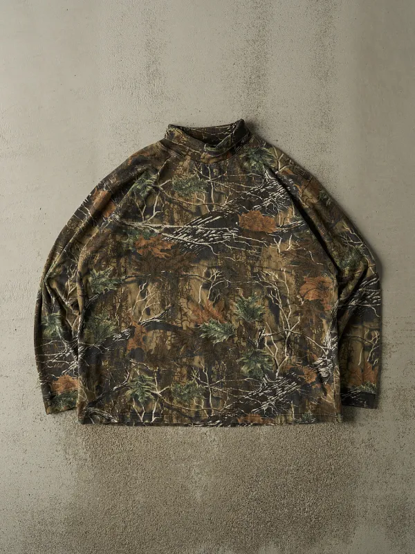 Vintage 90s Camo Turtle Neck Long Sleeve (XL/XXL) made by Rebalance Vintage