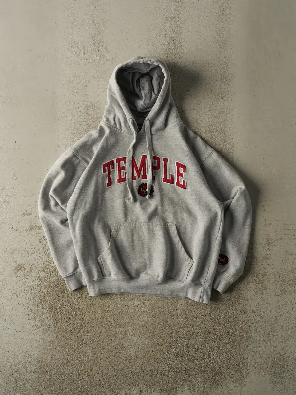 Vintage Y2K Heather Grey Temple University Hoodie (S) sold by Rebalance Vintage