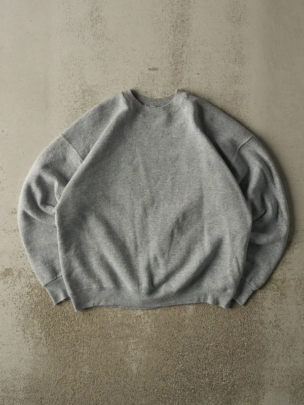 Vintage 90s Grey Blank Crewneck (L/XL) sold by Rebalance Vintage