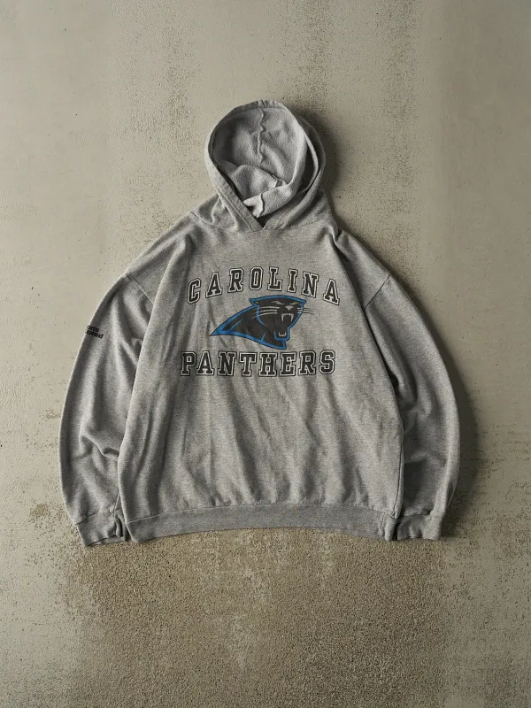Vintage Y2K Grey Carolina Panthers Lightweight Hoodie (M) made by Rebalance Vintage