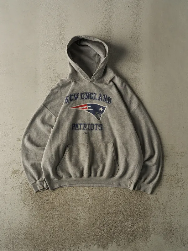 Vintage 90s Grey New England Patriots Hoodie (L) sold by Rebalance Vintage