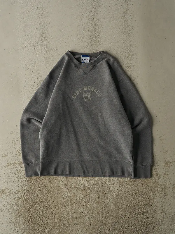 Vintage Y2K Charcoal Grey Club Monaco Crewneck (XS) sold by Rebalance Vintage