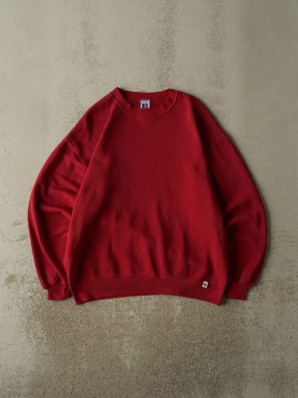 Vintage 90s Red Russell Athletic Blank Crewneck (L/XL) sold by Rebalance Vintage
