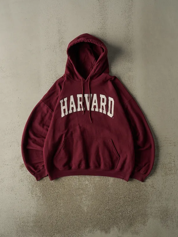 Vintage 90s Burgundy Harvard University Hoodie (L) sold by Rebalance Vintage