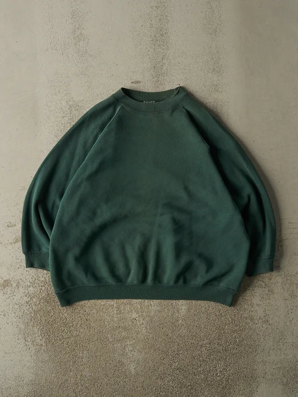 Vintage 80s Washed Green Blank Crewneck (XL) sold by Rebalance Vintage