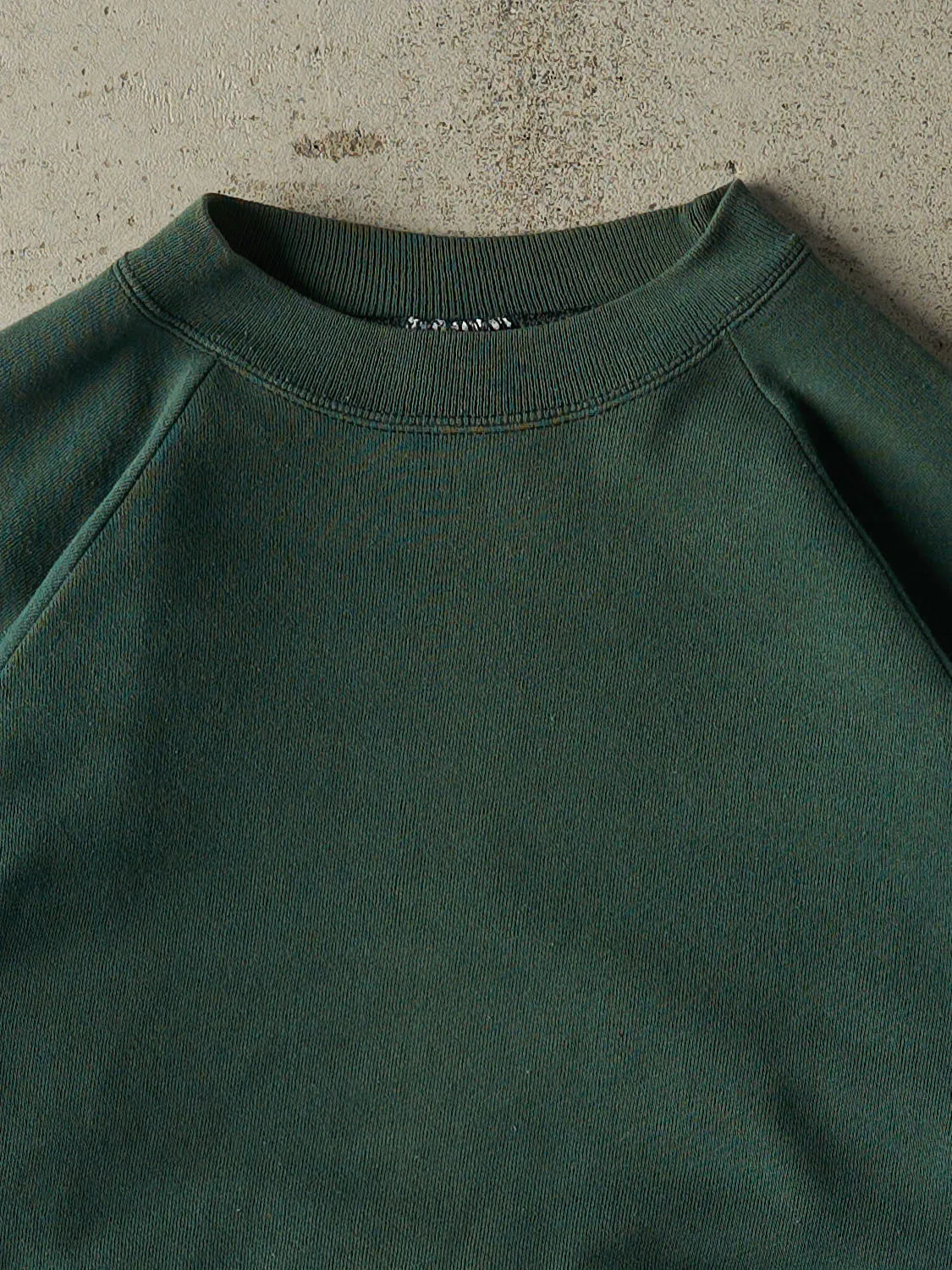 Vintage 80s Washed Green Blank Crewneck (XL) sold by Rebalance Vintage product image thumbnail 2
