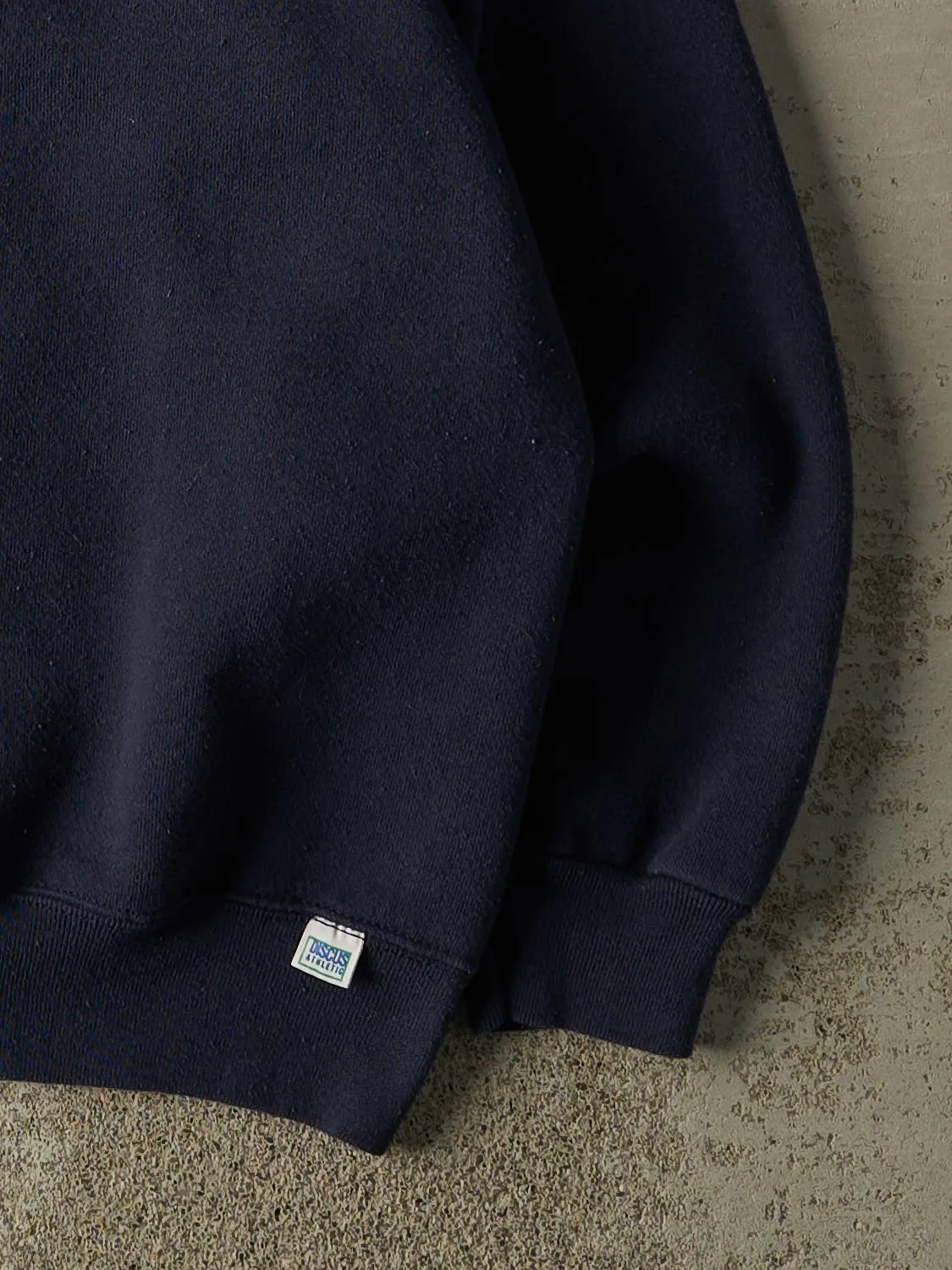 Vintage 90s Navy Blue Discus Athletic Blank Crewneck (L/XL) sold by Rebalance Vintage product image thumbnail 4