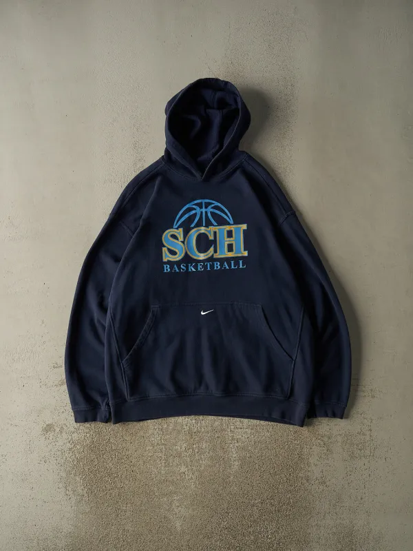 Vintage Y2K Navy Blue Nike SCH Basketball Hoodie (XXXL) sold by Rebalance Vintage