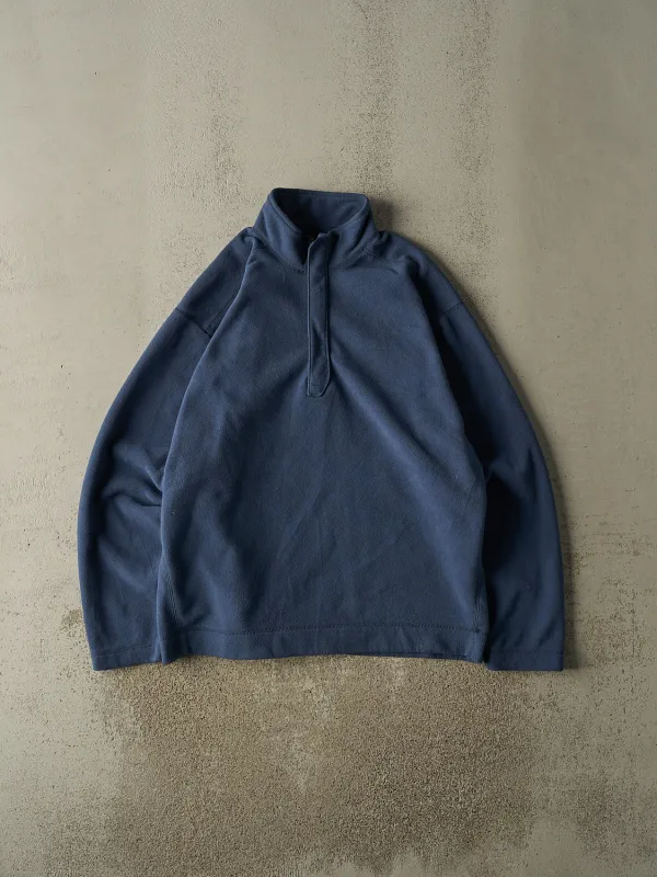 Vintage Y2K Slate Blue Gap Quarter Zip Fleece (XL) sold by Rebalance Vintage