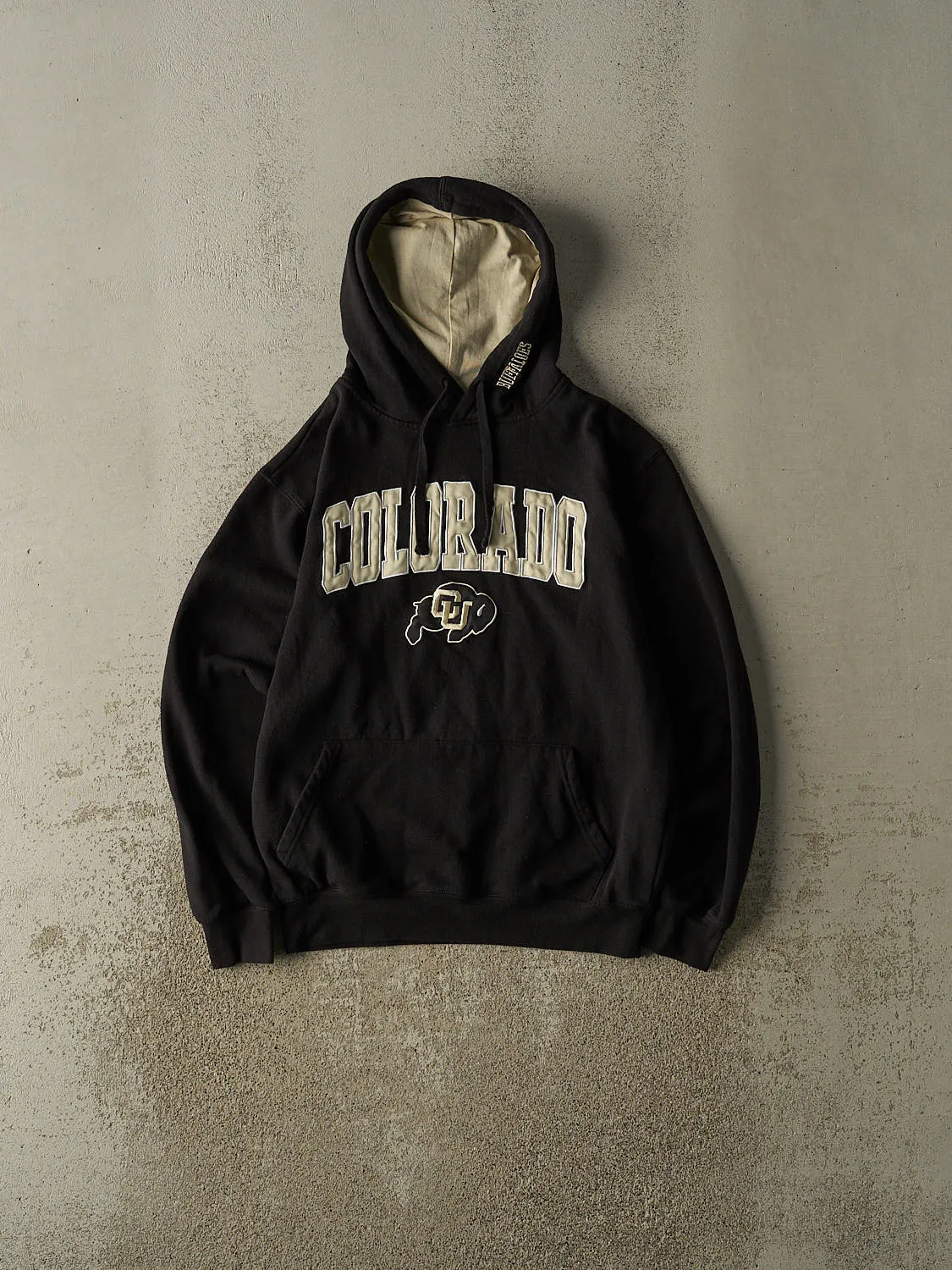 Vintage Y2K Black Colorado University Buffaloes Hoodie (S) sold by Rebalance Vintage