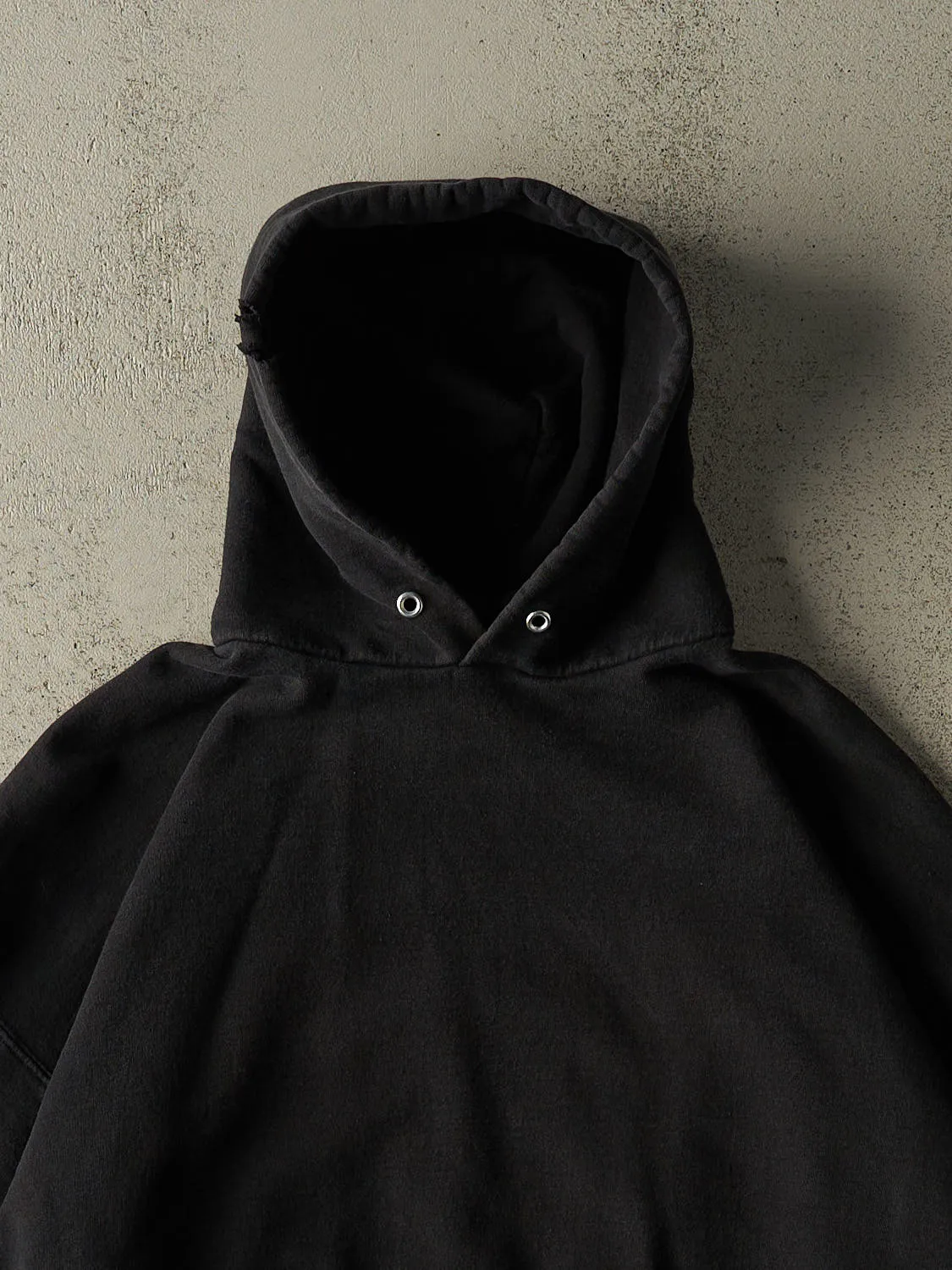 Vintage 90s Black Blank Hoodie (XL) sold by Rebalance Vintage product image thumbnail 2