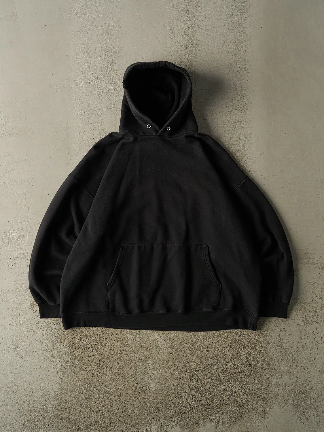 Vintage 90s Black Blank Hoodie (XL) sold by Rebalance Vintage
