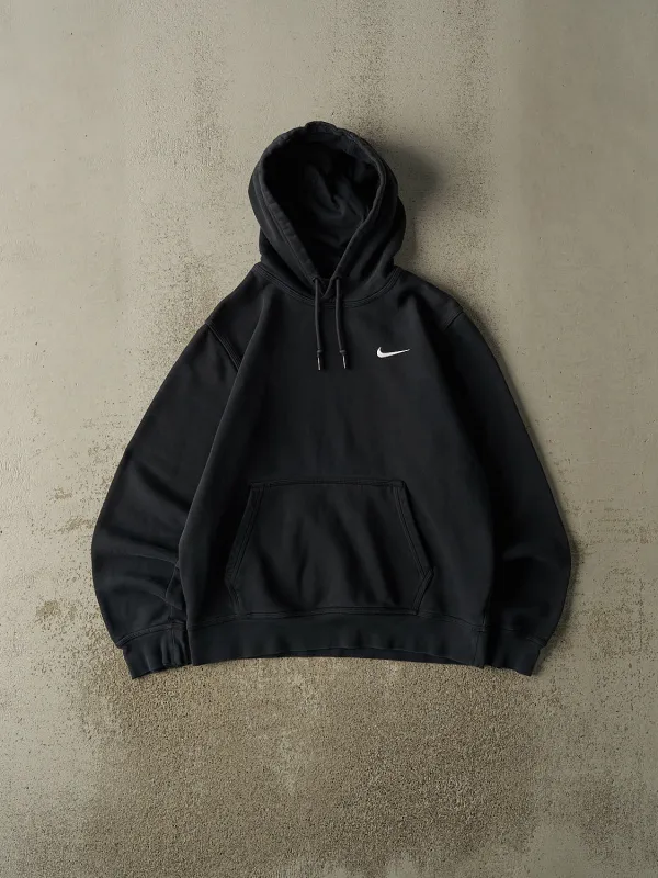 Vintage Y2K Faded Black Nike Embroidered Hoodie (S/M) made by Rebalance Vintage