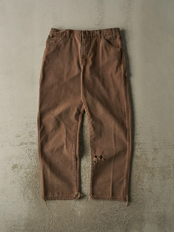 Vintage 90s Brown Dickies Carpenter Pants (33x31) sold by Rebalance Vintage