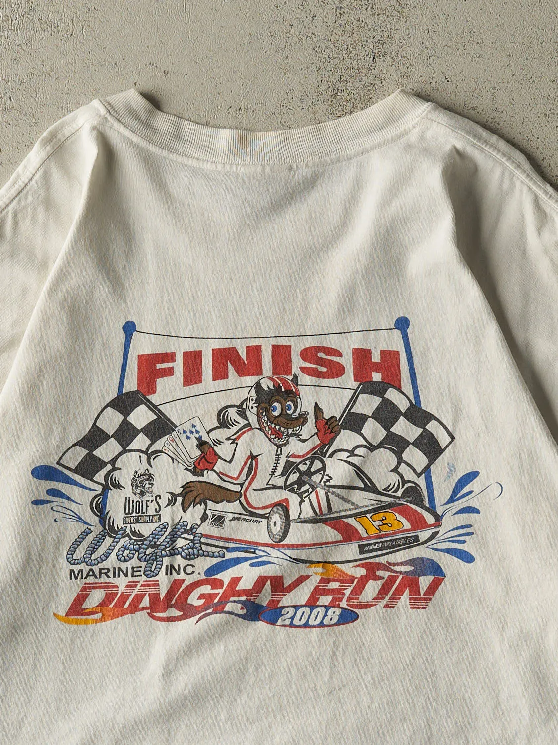 Vintage 08' White Wolf's Drivers Supply Tee (XL) sold by Rebalance Vintage product image thumbnail 4