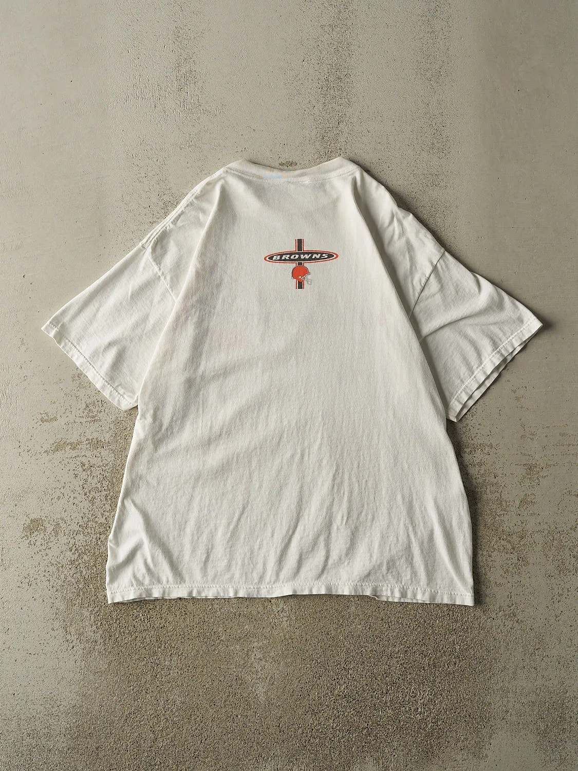 Vintage 90s White Cleveland Browns Tee (XL) sold by Rebalance Vintage product image thumbnail 2