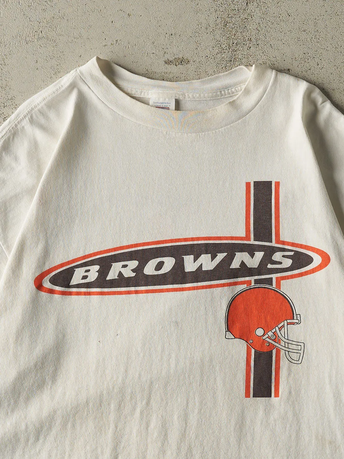 Vintage 90s White Cleveland Browns Tee (XL) sold by Rebalance Vintage product image thumbnail 3